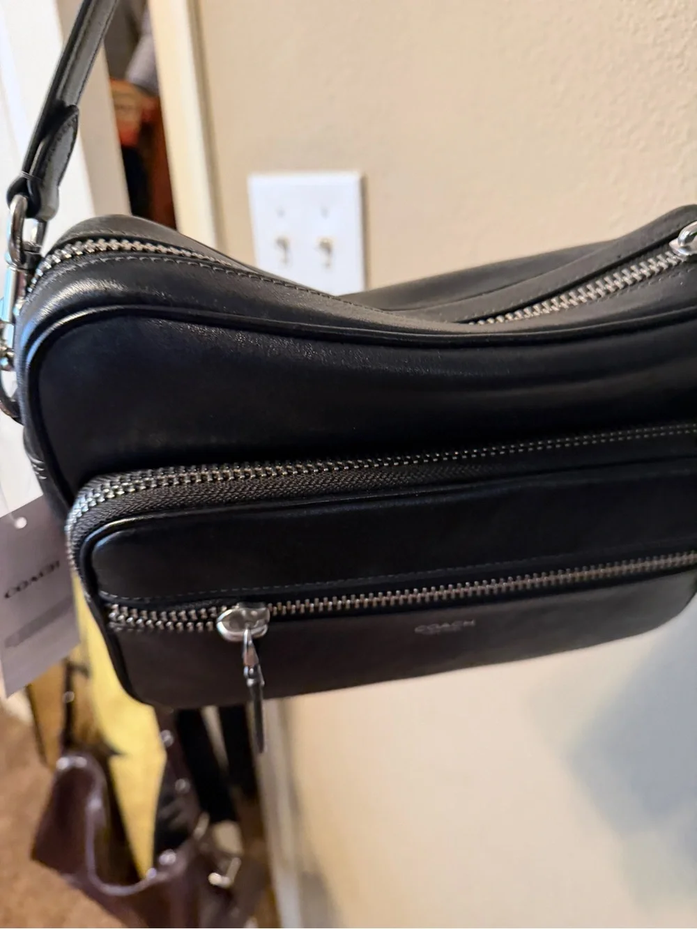Coach compact leather